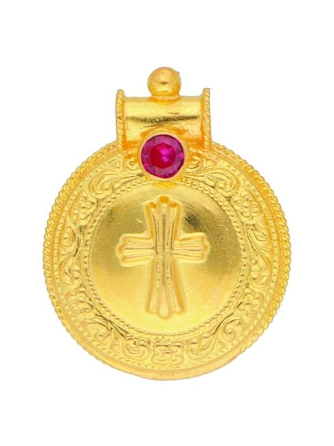 Sri Jagdamba Pearls 22k Gold Pendant without Chain for Women