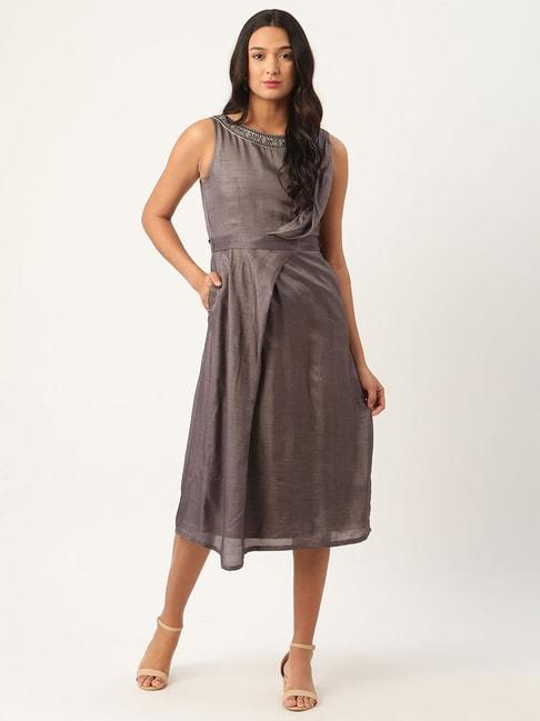 Rooted Charcoal Textured Dress
