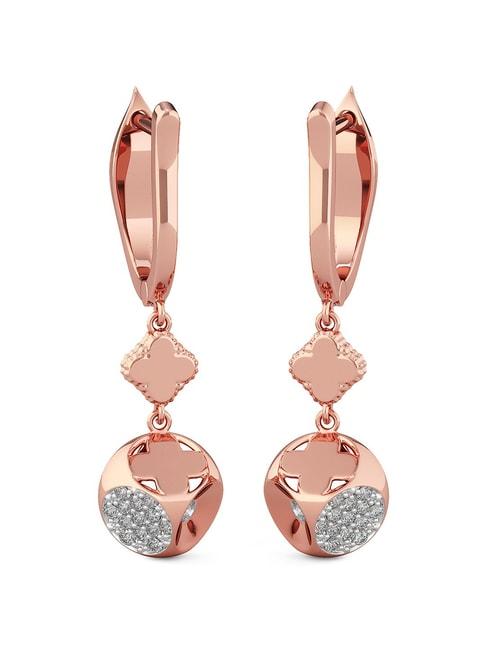 Joyalukkas 18k Rose Gold & Diamond Earrings for Women