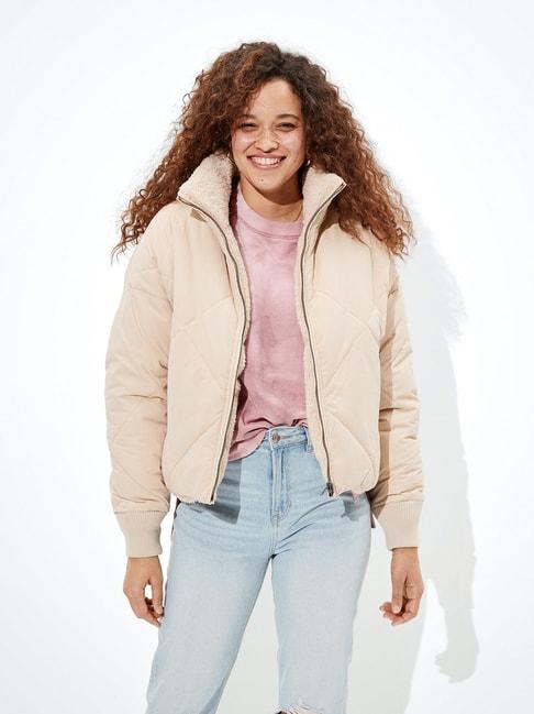 American Eagle Outfitters Cream Jacket