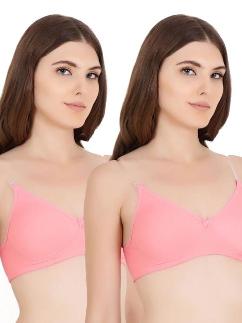 Floret Multicolor Non Wired Non Padded T-Shirt Bra (Pack Of 2)
