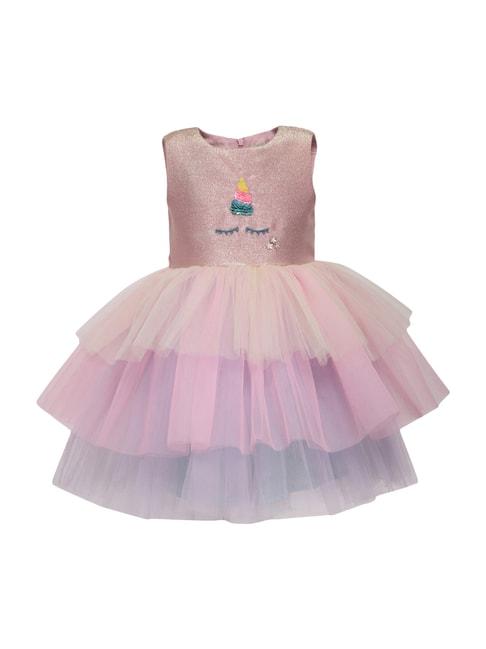 A Little Fable Kids Multicolor Embellished Dress