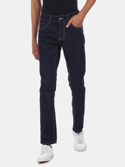 Colt Navy Cotton Regular Fit Jeans