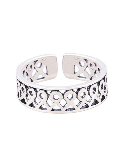 Ahilya Jewels 92.5 Sterling Silver Viramudrika Toe Ring for Women