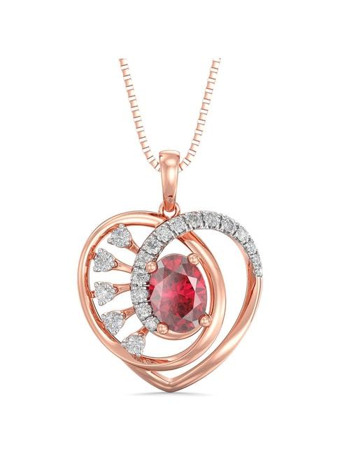 Joyalukkas 18k Rose Gold & Diamond Pendant with Chain for Women