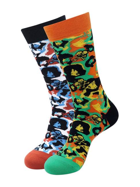 BALENZIA Multicolor Printed Socks - Pack of 2