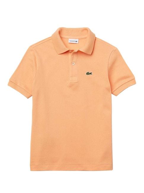 Lacoste Kids Peach Petit Pique Regular Fit Polo T-Shirt