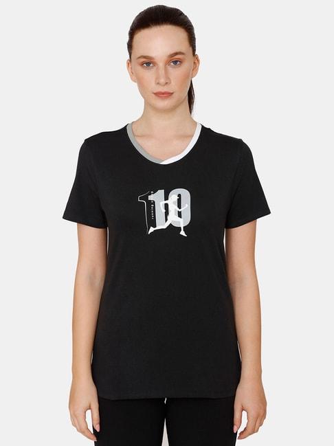 Zelocity by Zivame Anthracite Printed T-Shirt