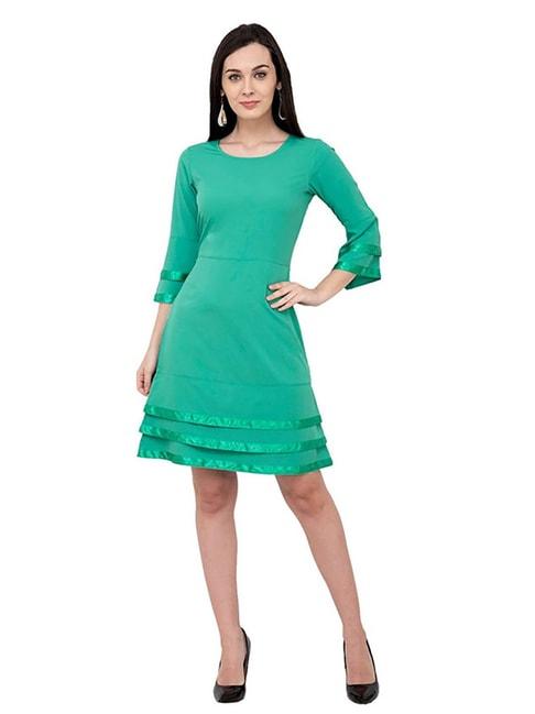 Karmic Vision Green Regular Fit Dress