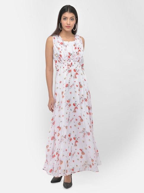 Latin Quarters Red & White Floral Print Dress