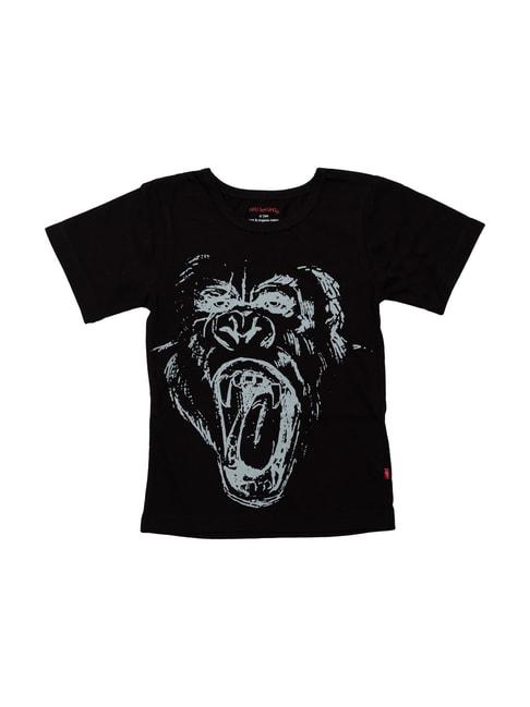 Nino Bambino Kids Black Printed T-Shirt