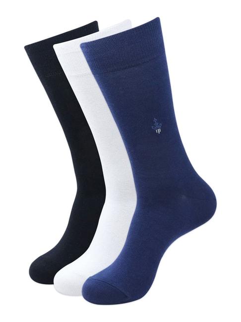 BALENZIA Cotton Calf Length Socks (Pack Of 3)