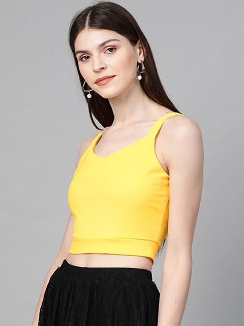 Orchid Blues Yellow Regular Fit Top