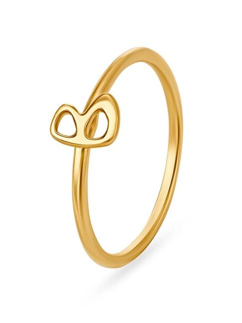 Mia by Tanishq 14k Gold Letter B Alpha Ring for Women