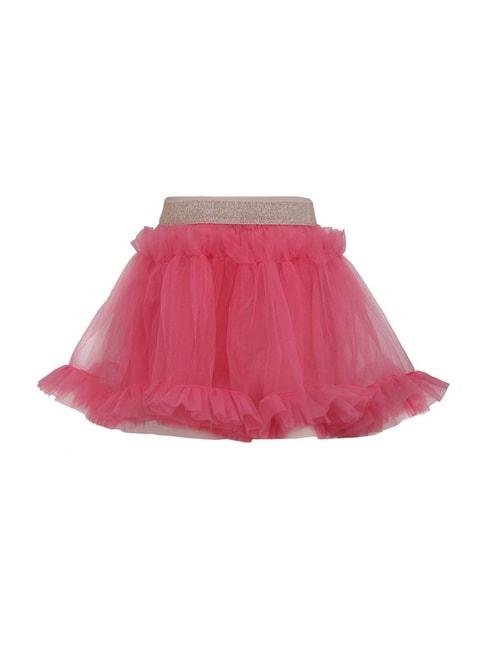 A Little Fable Kids Pink Regular Rise Skirt