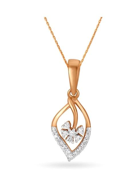 Mia by Tanishq 18k Gold & Diamond Flourish Pendant without Chain for Women