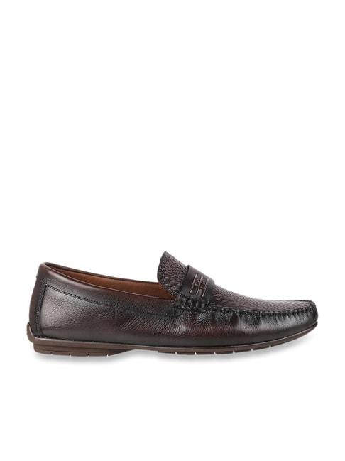 Mochi Men's Brown Casual Loafers