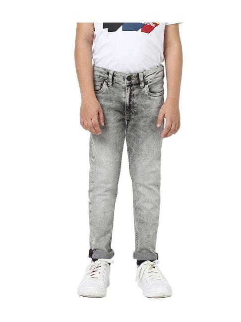Jack & Jones Junior Grey Solid Jeans