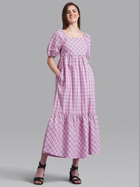 Beverly Hills Polo Club Pink Square Neck Maxi Dress