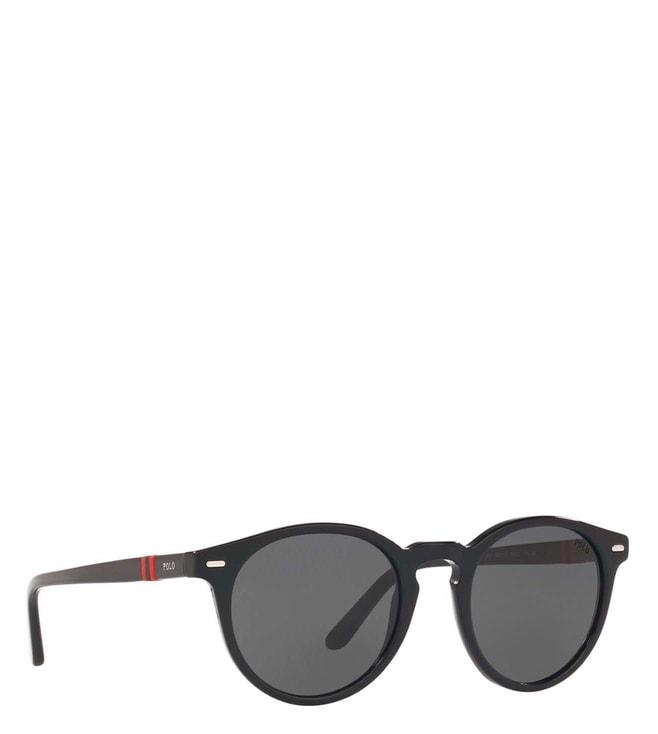 Polo Ralph Lauren Black Round Sunglasses for Men
