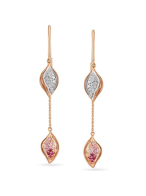 Mia by Tanishq 14k Rose Gold Earrings for Women