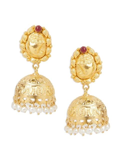 Ahilya Jewels 92.5 Sterling Silver Pearl Earrings for Women