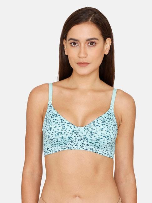 Rosaline by Zivame Blue Non Wired Non Padded T-Shirt Bra
