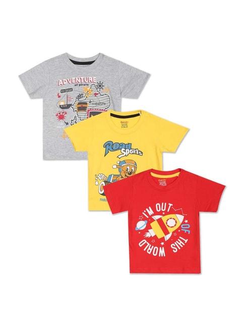 Donuts Kids Multicolor Printed T-Shirts - Pack of 3