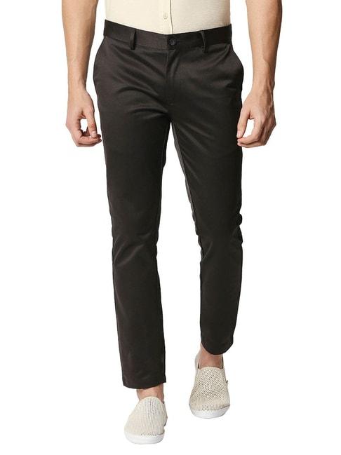 Basics Dark Grey Tapered Fit Trousers