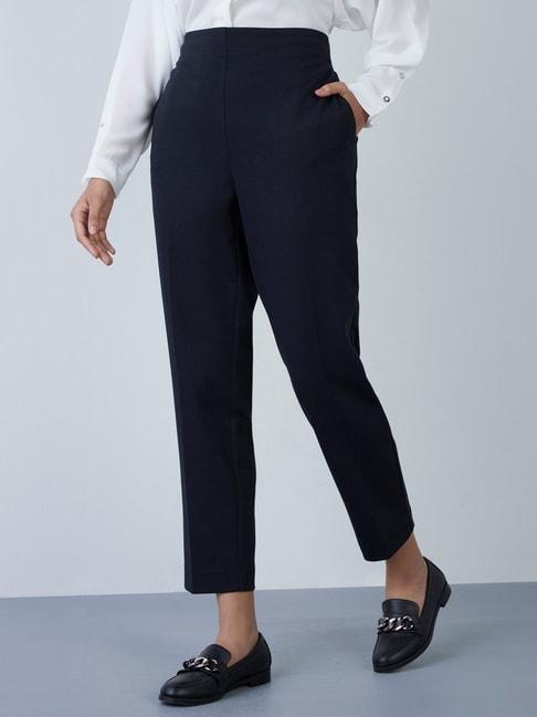 Wardrobe by Westside Black High-Waisted Trousers