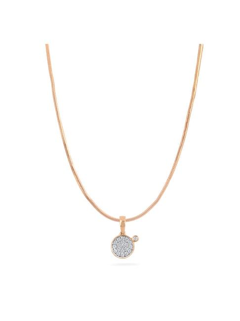 Mia by Tanishq Orbitting You 14k Rose Gold & Diamond Pendant without Chain for Women