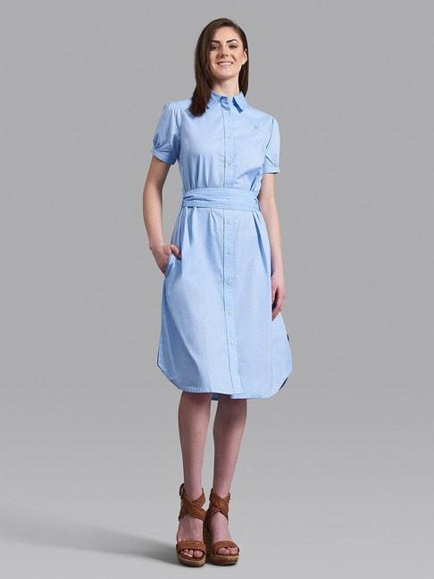 Beverly Hills Polo Club Light Blue A Line Fit Dress