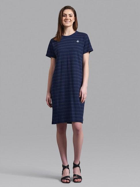 Beverly Hills Polo Club Navy Striped Dress