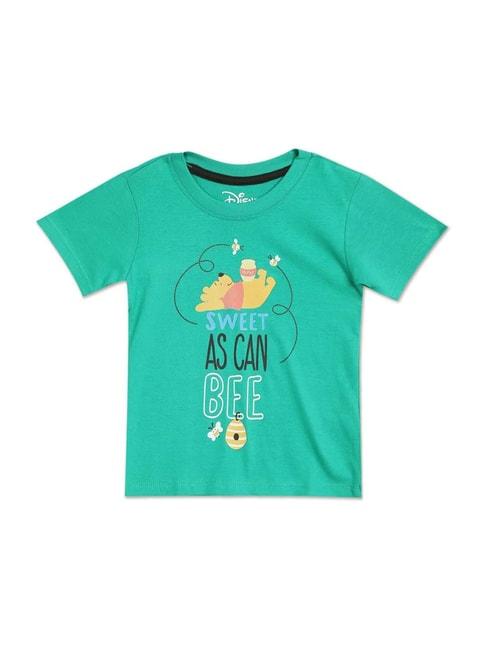 Donuts Kids Green Cotton Graphic Print T-Shirt