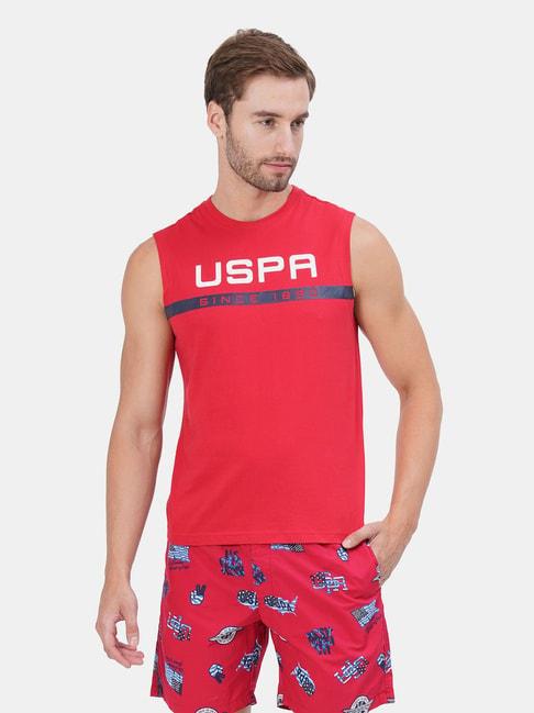 U.S. Polo Assn. Red Graphic Print Vest