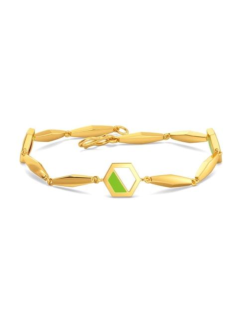 Melorra 18k Gold Green Sheen Bracelet for Women