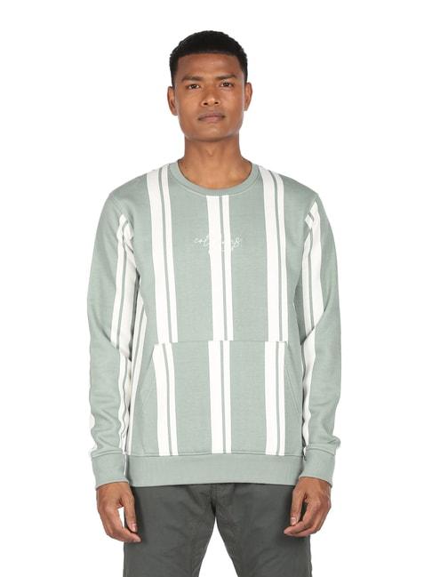 Colt Green  Regular Fit Striped Sweatshirts