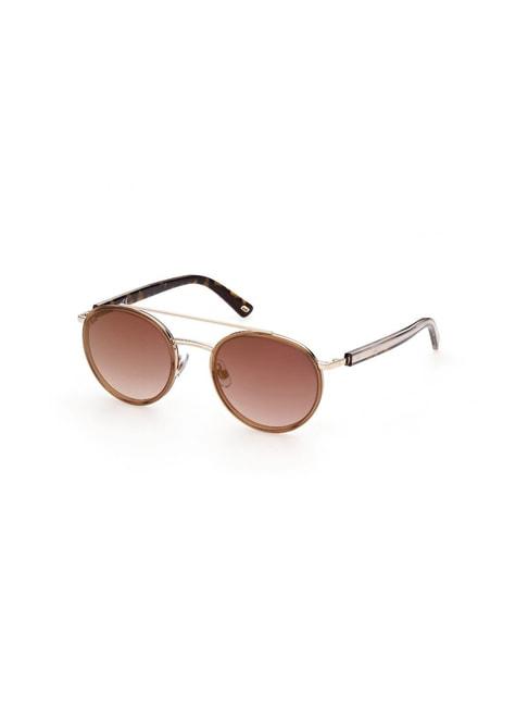 Web Eyewear Brown Round Unisex Sunglasses Designed in Italy