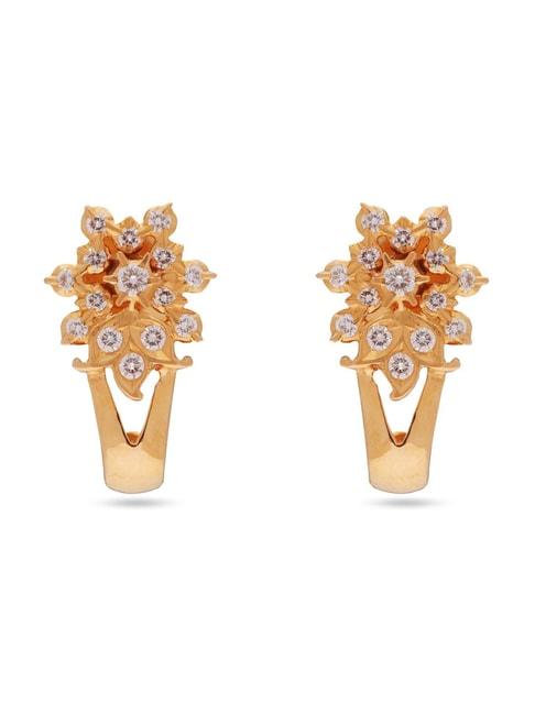 CKC 22k Gold & Diamond Earrings for Women