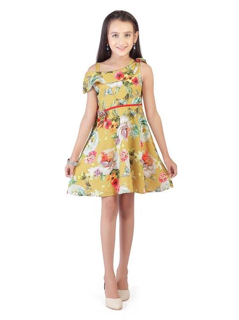 Tiny Girl Yellow Floral Print Dress