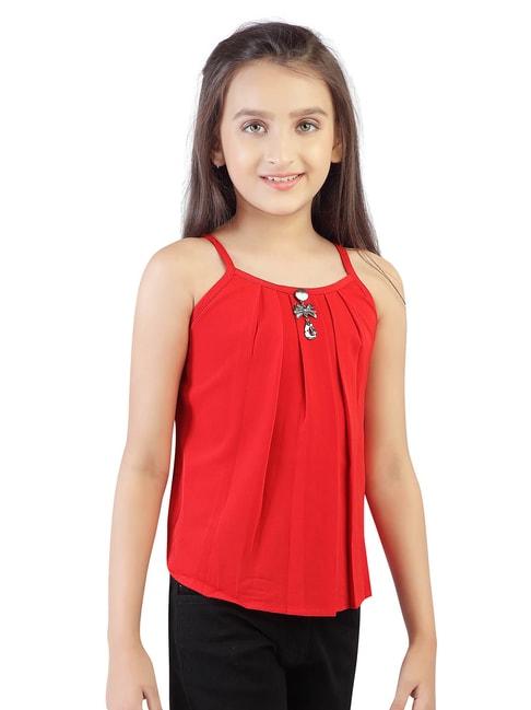 Tiny Girl Red Solid Top