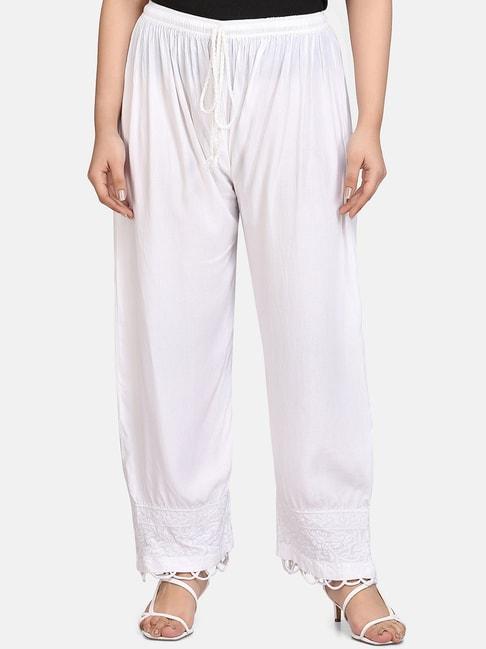 SHADES White Embroidered Pants