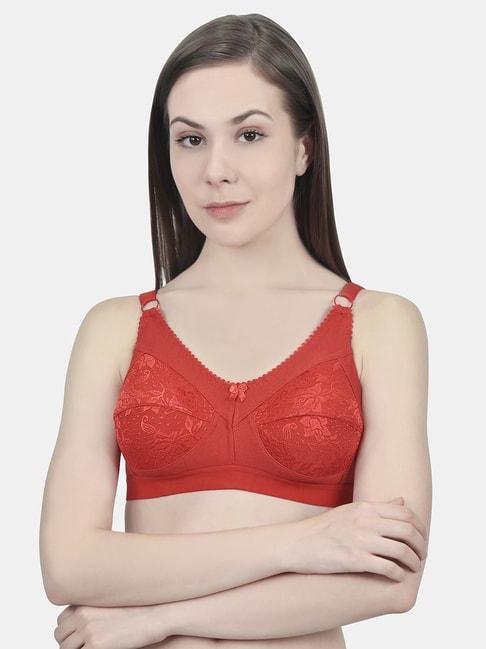 Innocence Red Non-Wired Full Coverage Bra