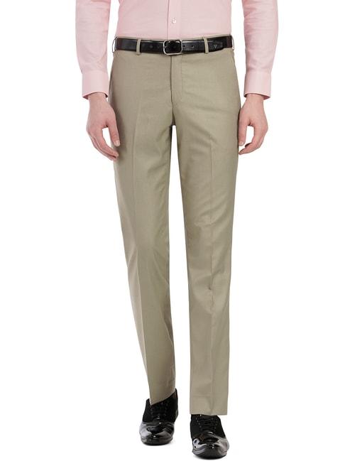 Greenfibre Beige Slim Fit Trousers