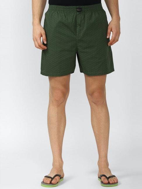 Peter England Green Cotton Regular Fit Printed Boxers