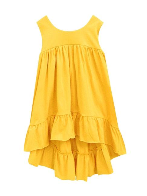 A.T.U.N. Yellow Solid Dress