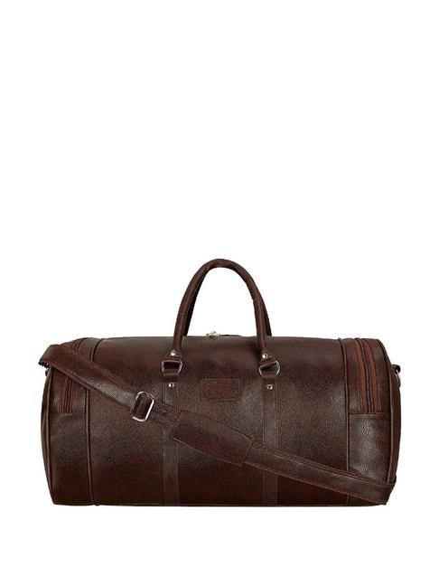 Leather World Brown Medium Duffle Bag