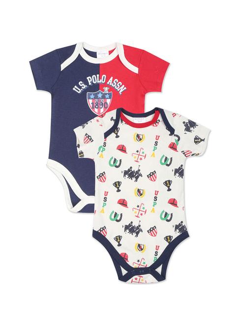 U.S. Polo Assn. Kids Multicolor Printed Bodysuit (Pack of 2)