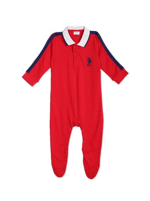U.S. Polo Assn. Kids Red Solid Bodysuit