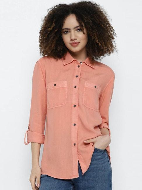 American Eagle Outfitters Orange Shirt